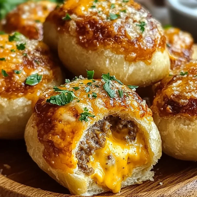 Garlic Parmesan Cheeseburger Bombs