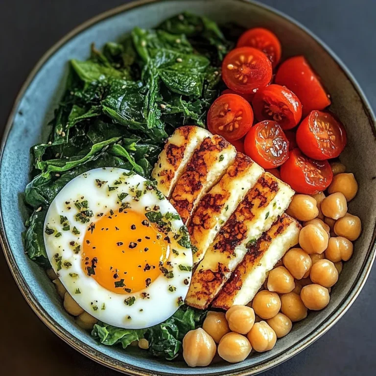 Halloumi & Chickpea Power Bowl with Soft-Boiled Egg