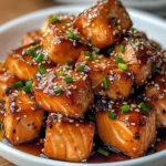 Honey Garlic Salmon Bites