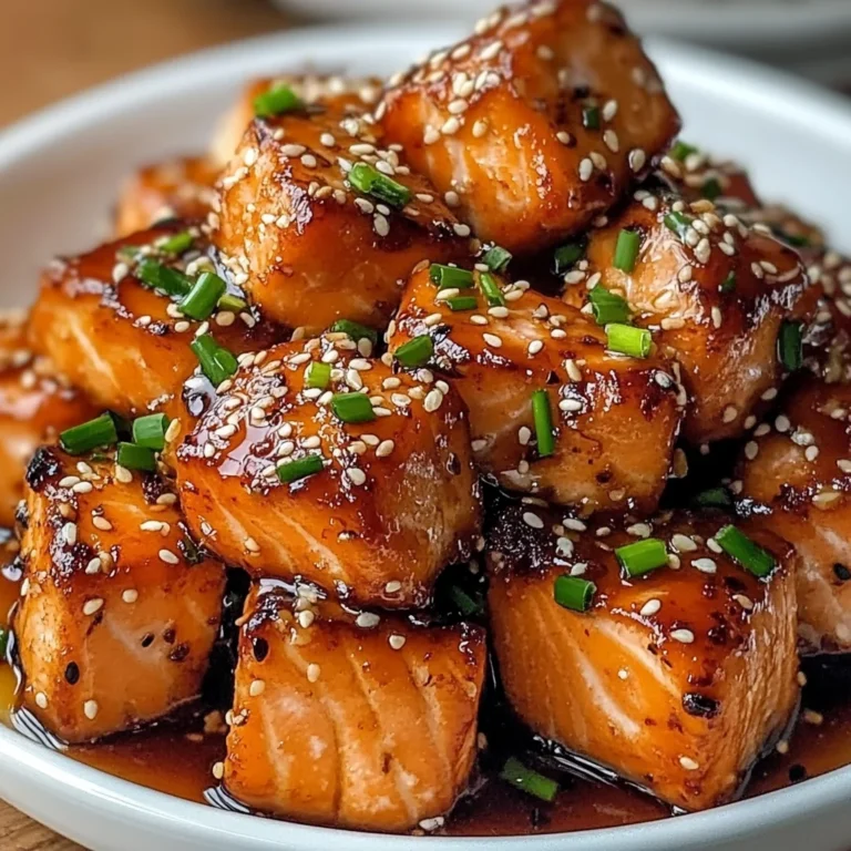 Honey Garlic Salmon Bites