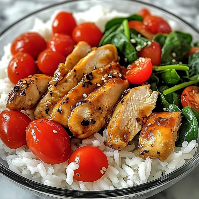 Honey Pepper Chicken Rice Bowl with Fresh Veggies