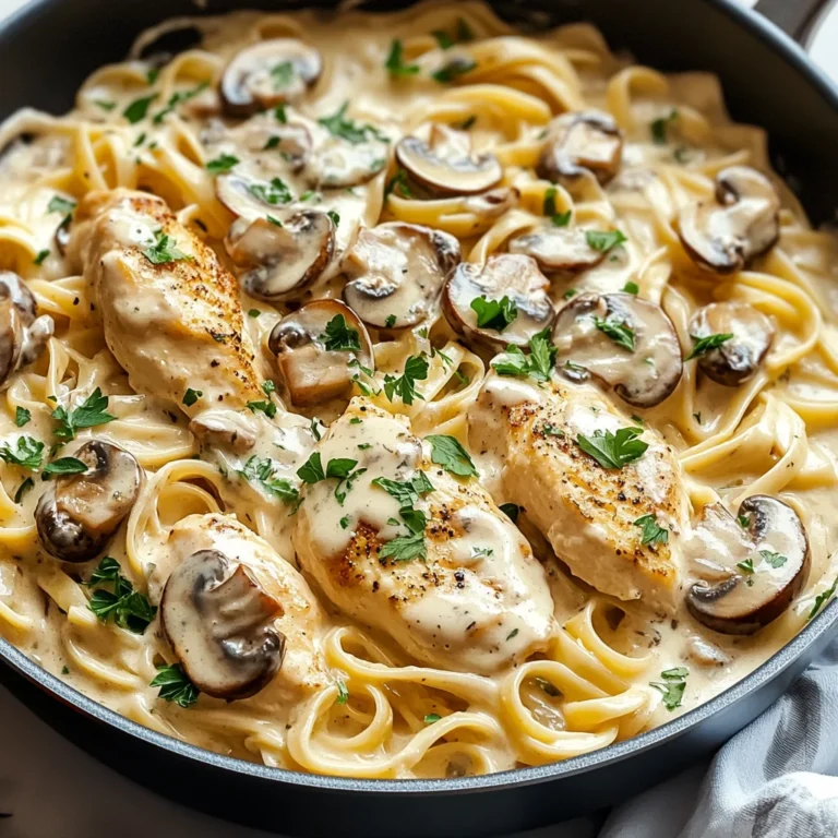 One-Pan Chicken & Mushroom Alfredo