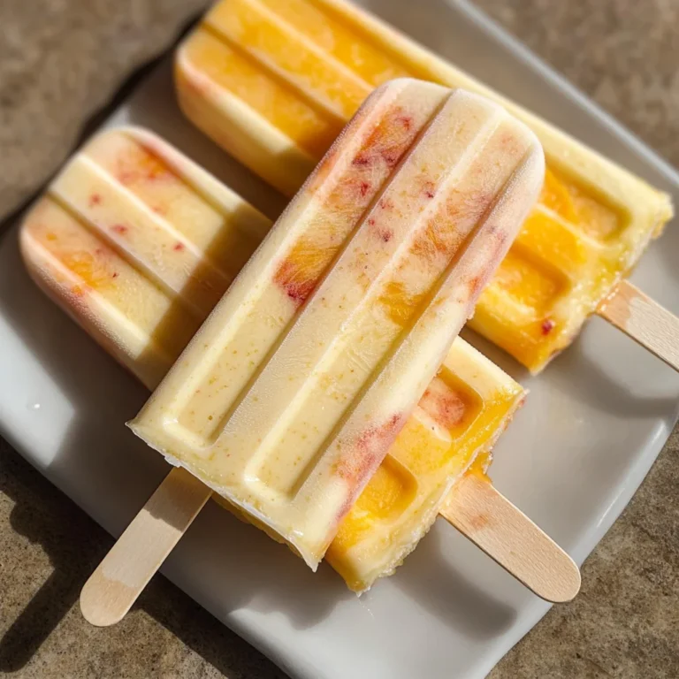 Peach Yogurt Popsicles