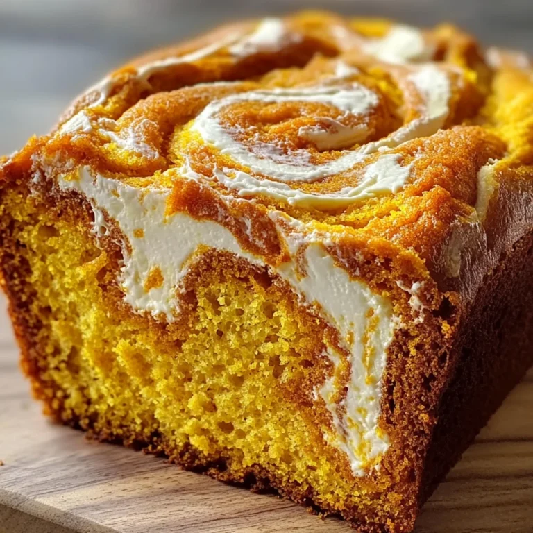 Pumpkin Bread with Cream Cheese Swirl