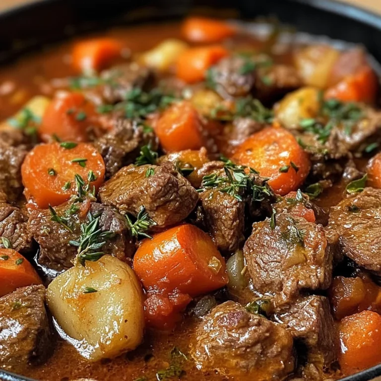 Slow-Baked Beef Casserole with Herbs and Tomatoes