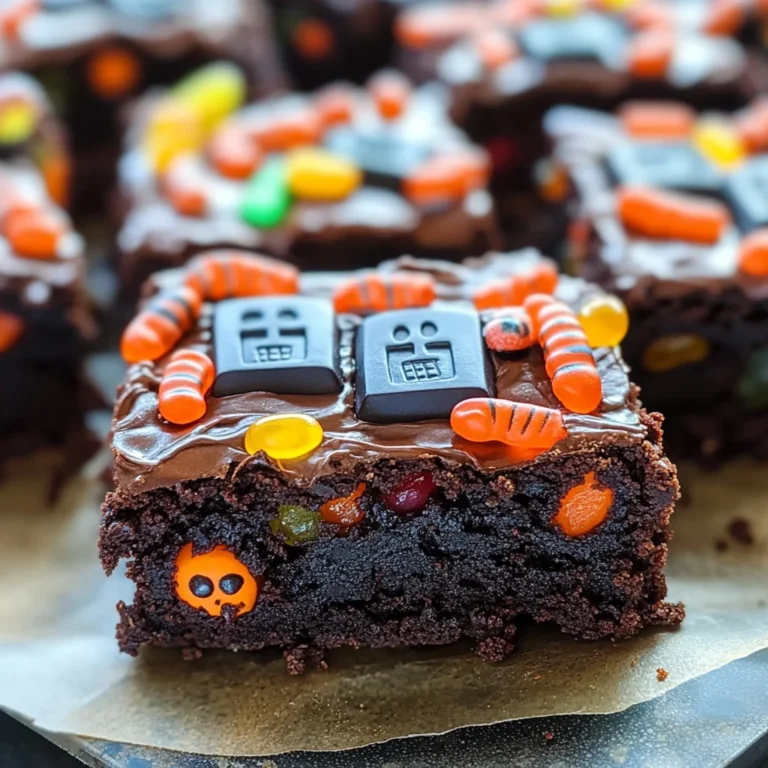 Spooky Halloween Food Graveyard Brownies