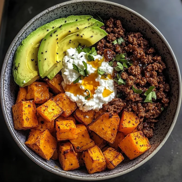 Sweet Potato, Beef & Avocado Protein Bowl