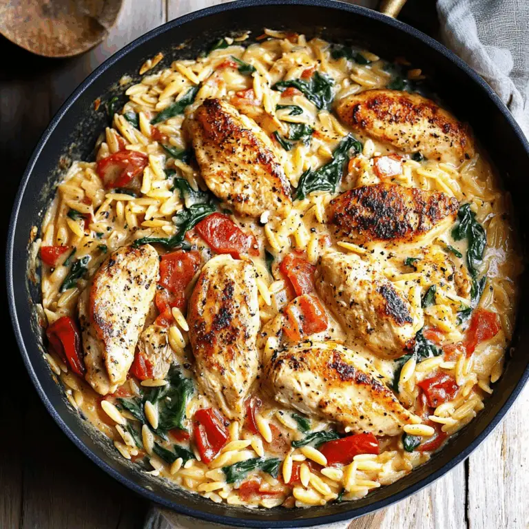 Creamy Tuscan Chicken Orzo