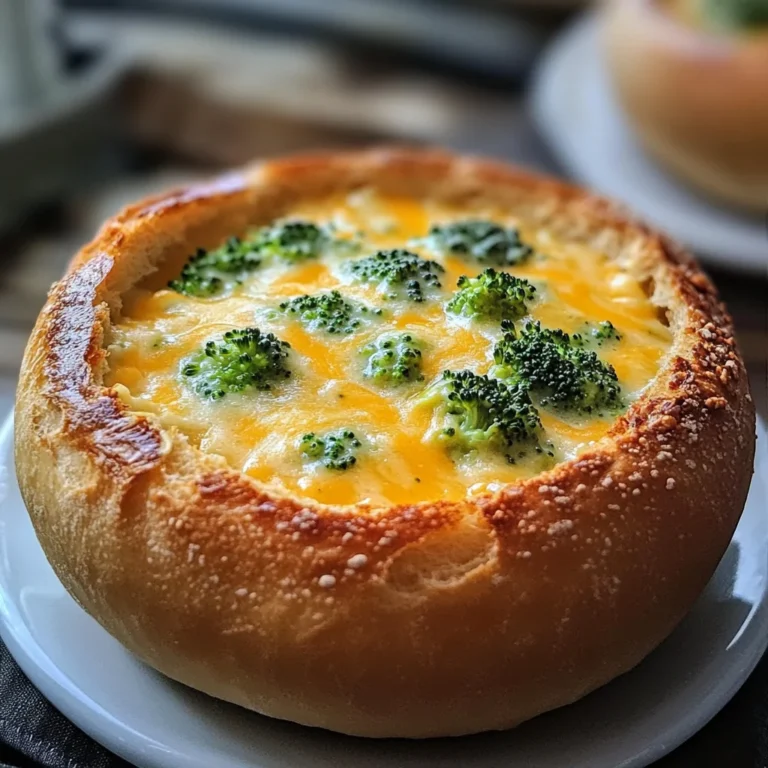 Cheesy Broccoli Cheddar Soup Bread Bowls: Cozy Comfort in Every Bite