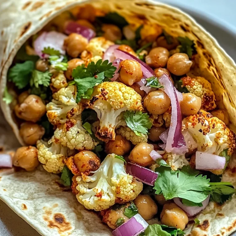Chili Lime Chickpea Cauliflower Wrap Recipe
