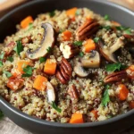 Cozy Quinoa Pilaf with Shiitake Mushrooms, Carrots & Pecans