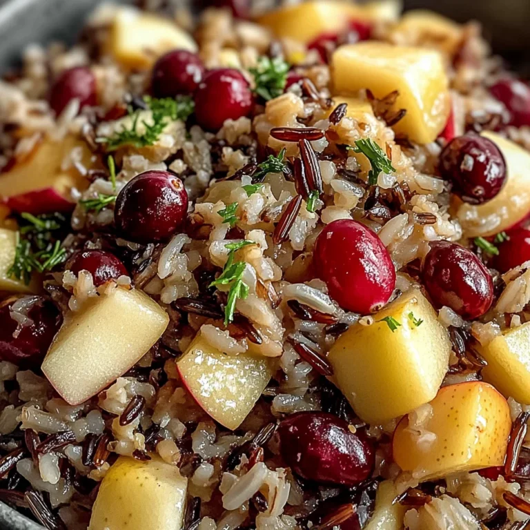 Cranberry Apple Wild Rice Pilaf
