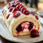 Heavenly Cherry Cheesecake Cake Roll Recipe