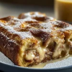 Overnight Cinnamon Eggnog French Toast Casserole