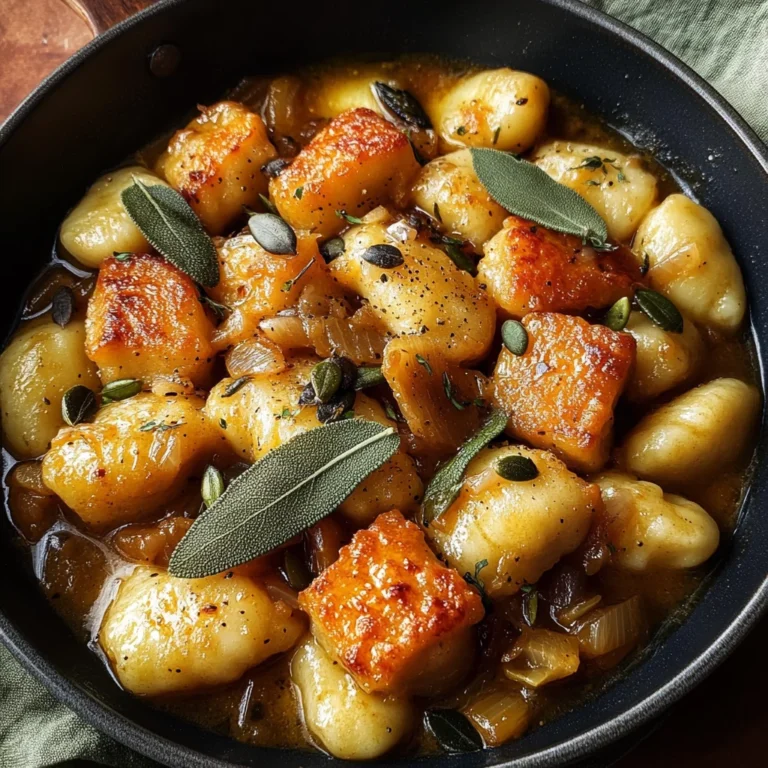 Pumpkin Sage Gnocchi in Brown Butter Sauce