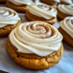 Pumpkin Sugar Cookies with Cream Cheese Frosting
