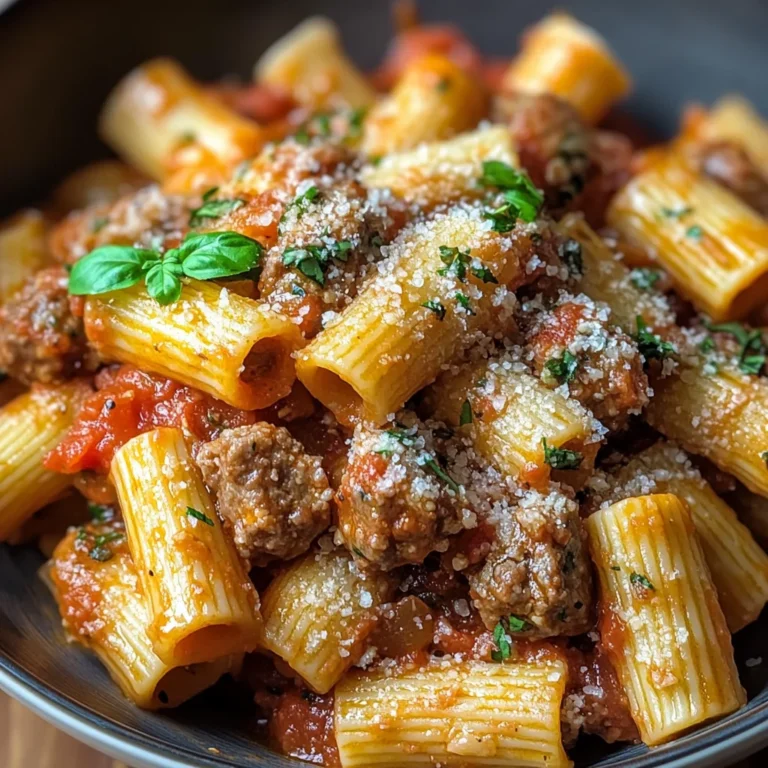 Sweet Italian Sausage Rigatoni