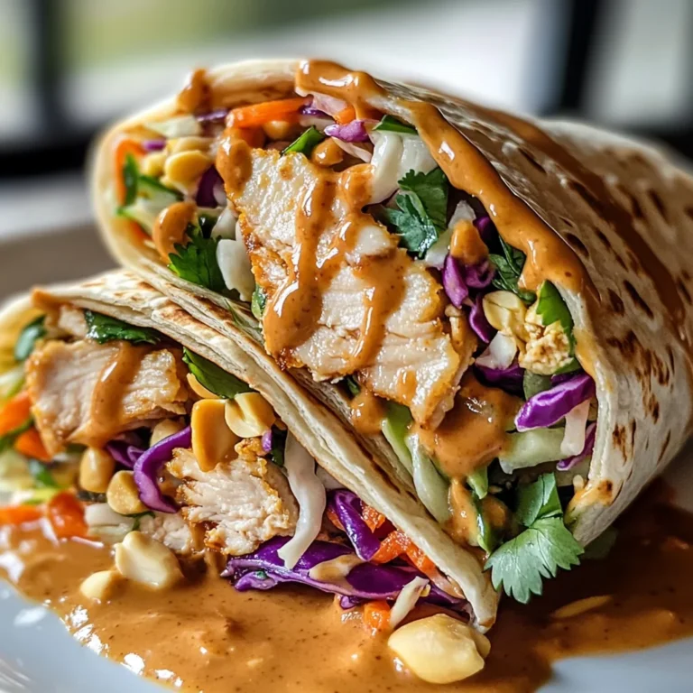 Thai Peanut Chicken Wraps