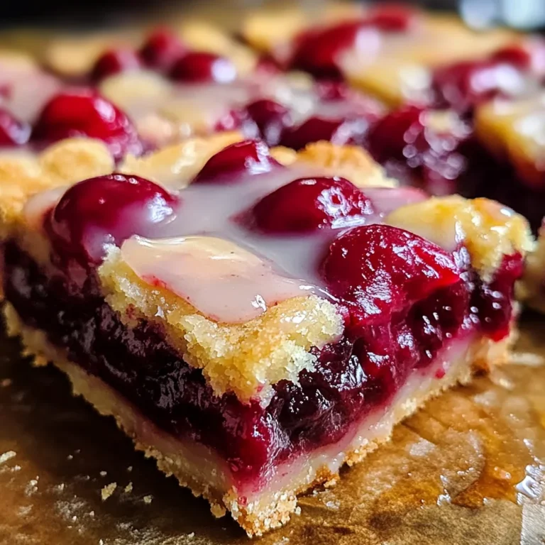 ​​​​​​​​​​​​​​​Cherry Pie Bars with Lemon Glaze Recipe