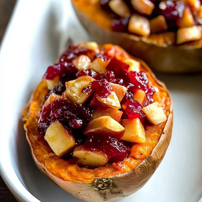 Cranberry Apple Twice-Baked Sweet Potatoes