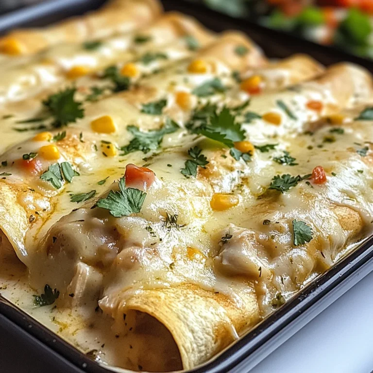 Creamy White Chicken Enchiladas