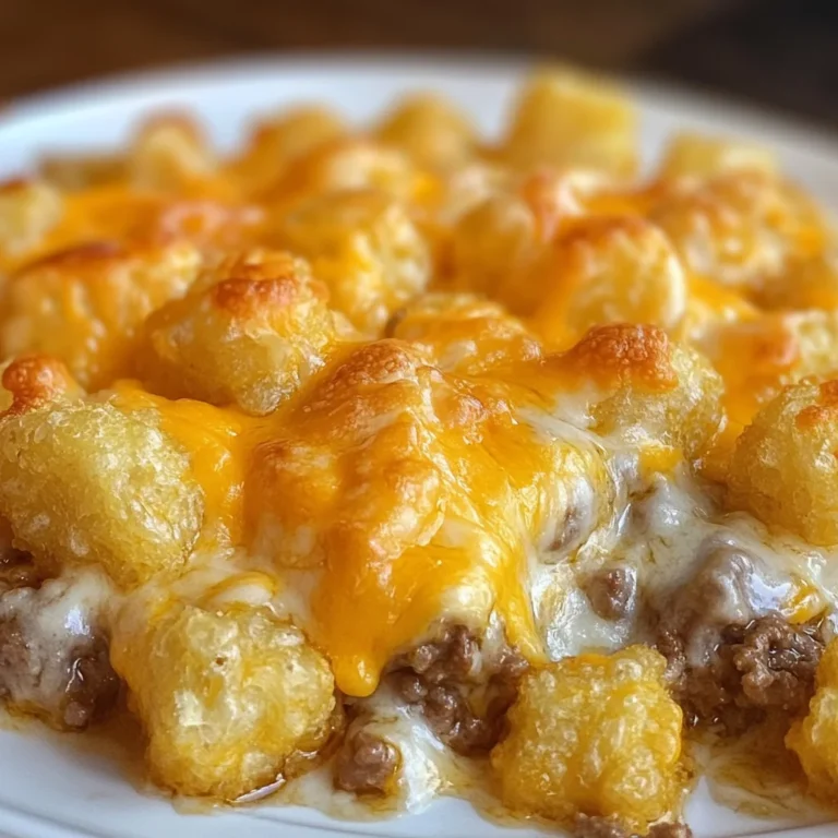 Easy Cheesy Tater Tot Casserole With Ground Beef