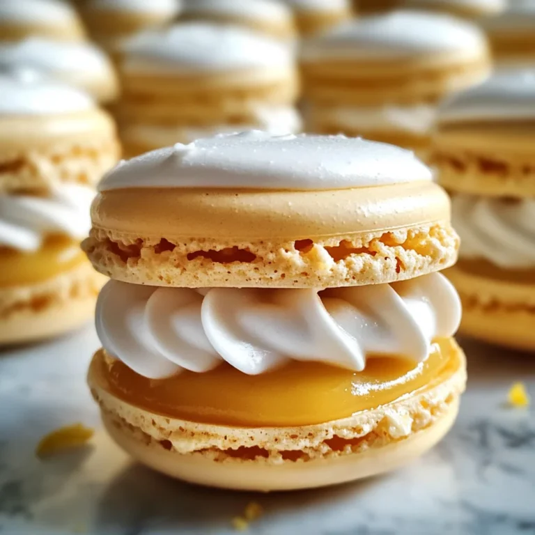 Easy Lemon Meringue Pie Macarons - theamazingfood
