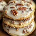 Frosted Butter Pecan Cookies