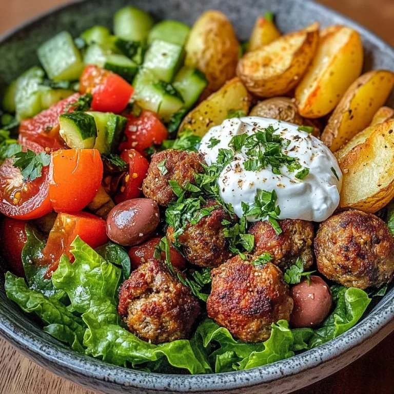 Greek Meatball Bowl Recipe