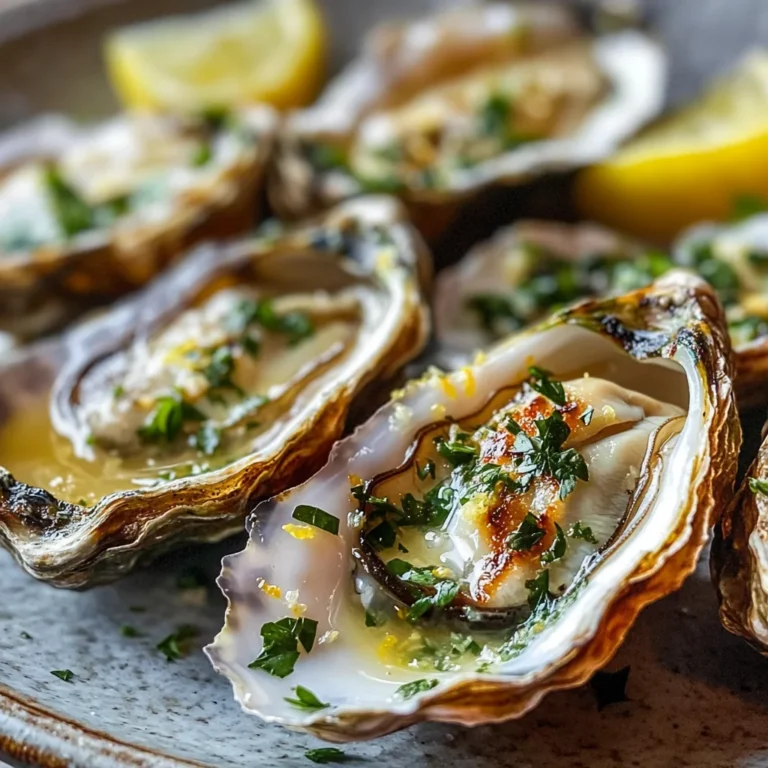 Lemon Butter Grilled Oysters