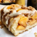 Peach Cobbler Cinnamon Rolls