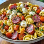 Salami-Mozzarella Tortellini Pasta Salad