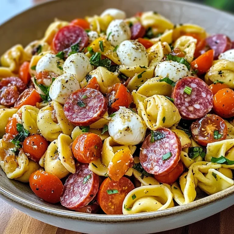Salami-Mozzarella Tortellini Pasta Salad
