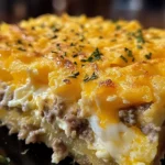 Sausage, Egg, and Cream Cheese Hashbrown Casserole