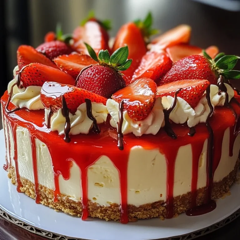 White Chocolate Strawberry Cheesecake
