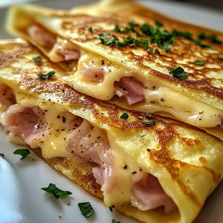 chicken ham Cheese French Crêpes