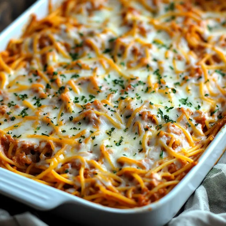 Baked Cream Cheese Spaghetti Casserole