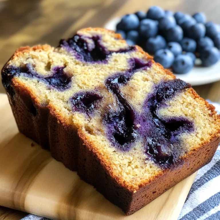Blueberry Cinnamon Swirl Banana Bread
