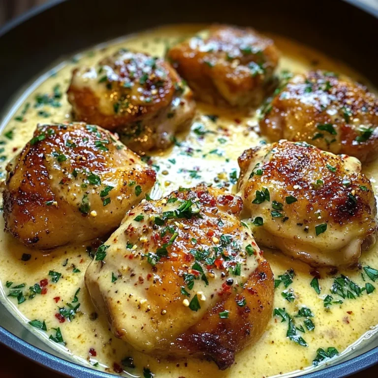 Bobby Flay Chicken Thighs with Creamy Garlic Sauce