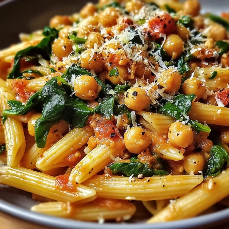 Chickpea and Spinach Pasta