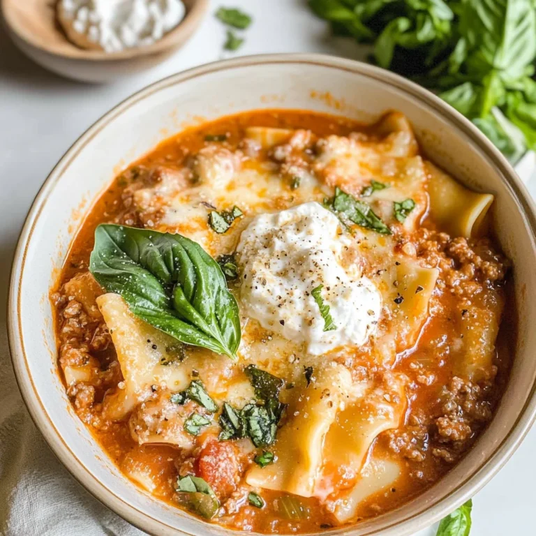 Easy Creamy Lasagna Soup