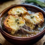 French Onion Short Rib Soup with Gruyère Toast