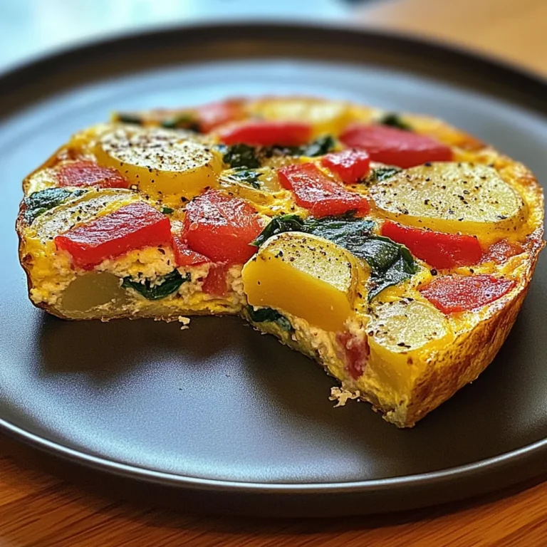 Frittata with Potatoes, Red Peppers, and Spinach Recipe
