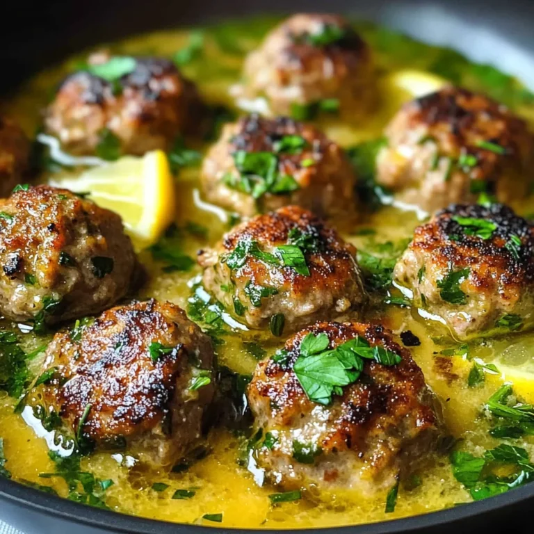 Greek Meatballs in Lemon Sauce