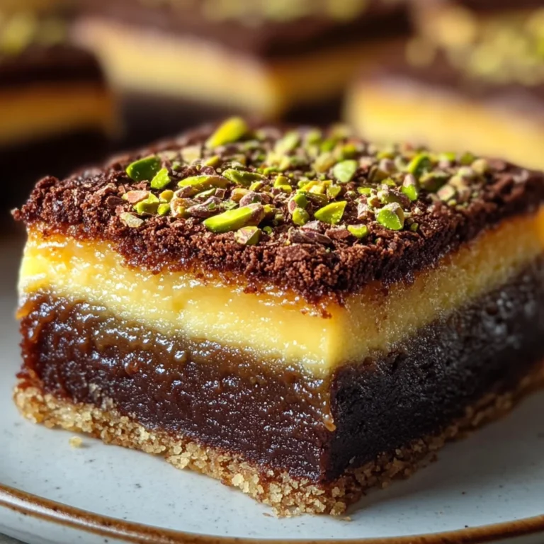 Pistachio Kunafa Brownies