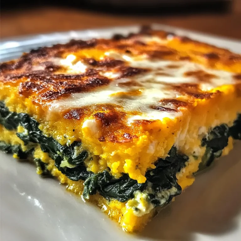 Pumpkin Spinach Polenta Casserole is a must-try dish!