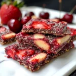 Strawberry Cherry Apple Chia Bars