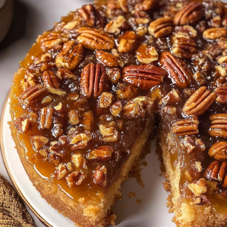 Vegan Pecan Upside Down Cake