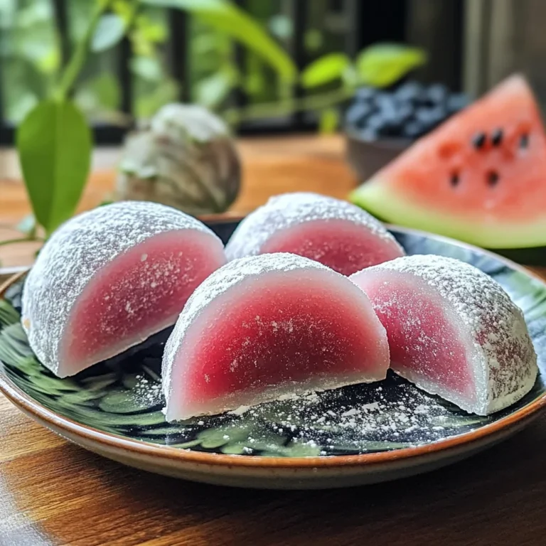 Watermelon Mochi