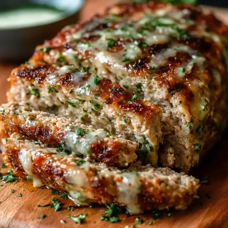 Melt-in-Your-Mouth Garlic Parmesan Chicken Meatloaf Recipe